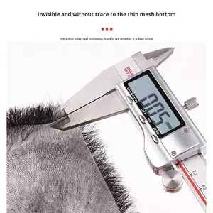 Zana Prothèse capillaire biologique pour homme, tissée à la main, cheveux brésiliens, ondulation naturelle, cheveux courts, pour calvitie, densité 100% - Product Image 2