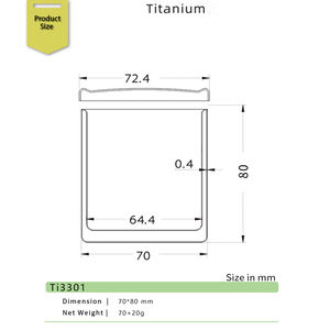 Portable Modern Minimalist Eco-Friendly Double-wall Titanium Mug Lid Silver Gray <b>Sandblasted</b> 220ml/7.4oz Outdoor Camping Home - Product Image 6