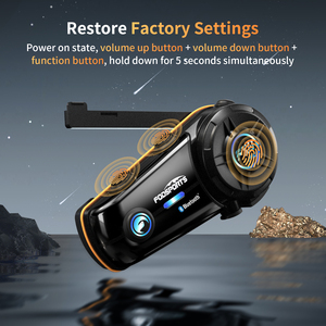 Fodsports fx8 Pro 2KM 10 tay đua full duplex xe máy Mũ bảo hiểm với <span class=keywords><strong>Bluetooth</strong></span> xe máy Tai nghe intercom <span class=keywords><strong>V2.1</strong></span> ứng dụng điều khiển - Product Image 5