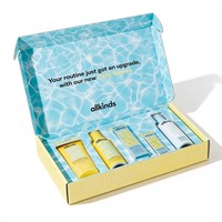 Boîte de beauté en carton ondulé écologique personnalisée OEM ODM, gaufrage double face, emballage cosmétique, boîte cadeau en papier rose pour exposition