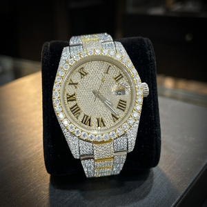 Montre pour homme Mossinate en acier inoxydable avec mouvement mécanique VVS Moissanite, verre, style Hip Hop, résistance à l'eau 10 bars, cadran et bracelet - Product Image 3