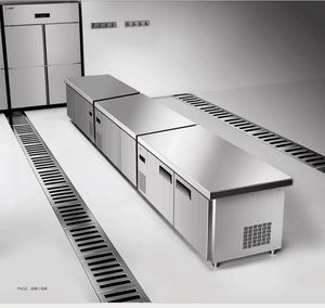 Table de présentation réfrigérée commerciale en acier inoxydable à température unique avec refroidissement direct par air, grande capacité - Product Image 3