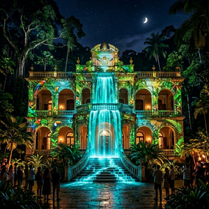Sistema de Proyección de Mapeo 3D para Exteriores, para Iluminación de Fachadas de Edificios y Experiencias de Turismo Nocturno en Sitios Emblemáticos - Product Image 1