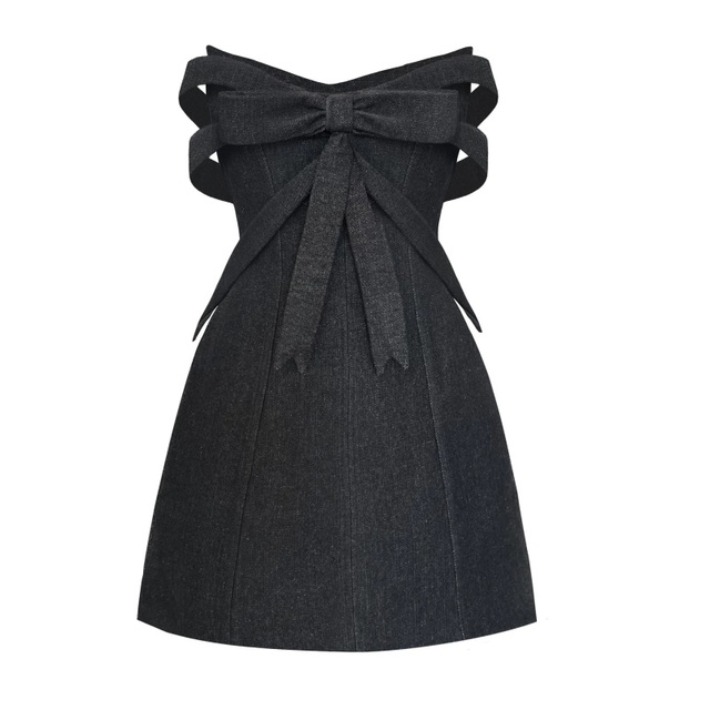 knee length dresses for ladies Discover The Stylish Ellis Mini Dress in Black main image 0