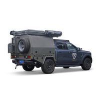 Plateau de camionnette en aluminium sur mesure avec réservoir d'eau pour camionnettes, porte-bagages et support