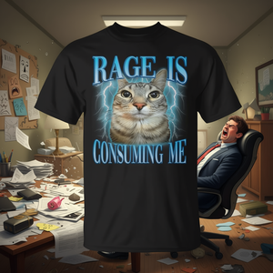 Camiseta con diseño de meme de gato mirando fijamente, diseño Unisex para adultos, talla única - Product Image 3