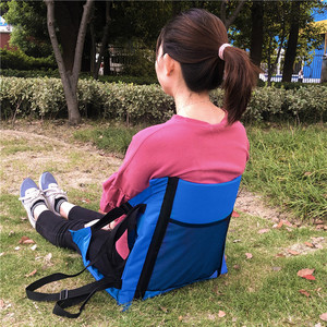 Cojín de asiento plegable portátil, silla de playa para pícnic al aire libre de tela Oxford 600D azul para 1-2 personas - Product Image 2