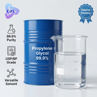 Propylène glycol pur à 99,9 % de pureté, fourni par l'usine, CAS 57-55-6, Propylène glycol MPG liquide, Propylène glycol pur