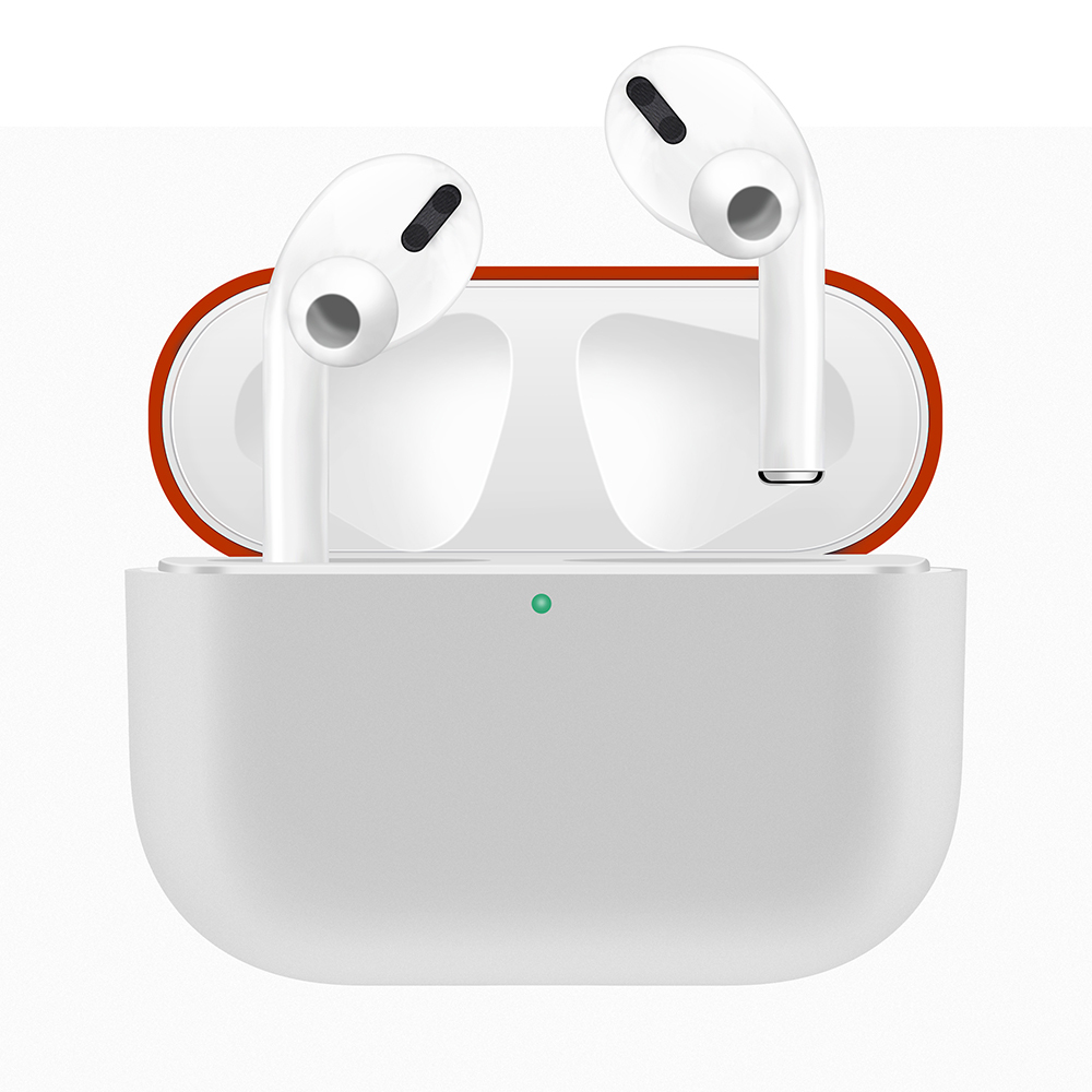 Новинка 2019, Двухцветный силиконовый защитный чехол для Airpods Pro с брелоком-карабином