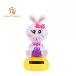 Wholesale Factory Supply Festival Decoration Colorful Plastic <strong>Dancing</strong> Rocking Head Animal <strong>Solar</strong> Powered Rabbit <strong>Toys</strong> for Children - Product Image 1