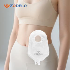 Zodelo CE ISO, Bolsa de Urostomía Transparente de Dos Piezas para Drenaje <span class=keywords><strong>Urinario</strong></span>, con Válvula de Cierre de 45 mm, para Uso Hospitalario - Product Image 1