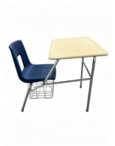 DJA DCT-0007 Hard Plastic Modern School Chrome Finish Combo Desk Hard Plastic Top <strong>Bookrack</strong> 18mm Thick 200kg Capacity 15-Year - Product Image 4
