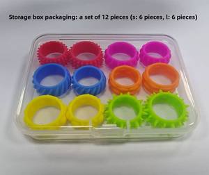 Otizm dostu Fidget silikon halka duyusal oyuncaklar çocuklar için sınıfta sessiz anksiyete kabartma promosyon iş hediyeler - Product Image 5