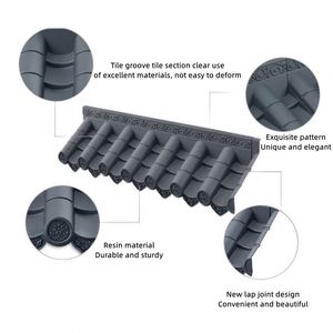 Ngói lợp mái nhà truyền thống Nhật Bản, chất liệu nhựa tổng hợp chống cháy, kiểu dáng Trung Hoa, dùng cho nhà cổ, mái nhà cổ. - Product Image 2