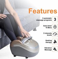 Masseur de pieds électrique Shiatsu à pétrissage profond avec chaleur infrarouge et compresseur d'air, appareil de massage pratique pour la maison