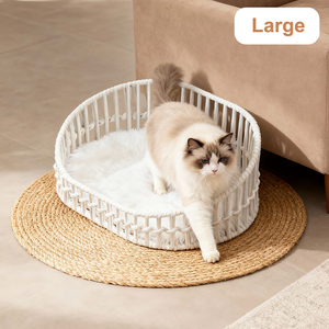 El Yapımı Dokuma Pamuk İplikten Köpek ve Kedi Yatağı Sağlam Kış Tasarımı Nefes Alabilen Rahat Polycotton Dört Mevsim Kullanım - Product Image 3