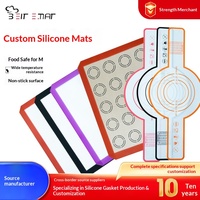 Tapis de cuisson en silicone de qualité alimentaire pleine grandeur, résistant au four et au lave-vaisselle, idéal pour pétrir et faire des macarons