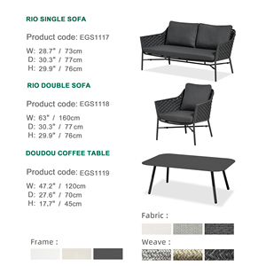 <span class=keywords><strong>Set</strong></span> di mobili da esterno in alluminio moderno in Rattan da giardino Express sofà da salotto resistenti ai raggi UV Hotel agriturismo eco-friendly - Product Image 2