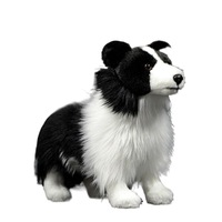 Peluche chien Border Collie mignon en fausse fourrure, fait main, 31cm-50cm, sans rembourrage, simulation de chien, cadeau