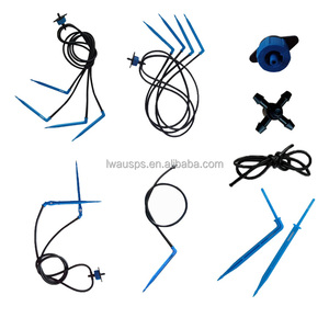 Kit d'irrigation goutte à goutte en plastique pour serre, 4 voies, avec aiguilles d'arrosage en forme d'<span class=keywords><strong>araignée</strong></span> pour système d'irrigation de jardin - Product Image 3
