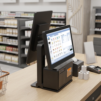Taixun 15.6" Smart POS A1563L9, FHD Alum Win/Android, Sistema POS de 15.6 Pulgadas con Impresora para Cocina