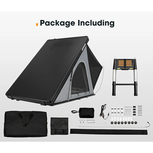Tente de toit rigide triangulaire en alliage d'aluminium pour 4 <span class=keywords><strong>personnes</strong></span>, imperméable, pour <span class=keywords><strong>camping</strong></span> en milieu sauvage, compatible SUV - Product Image 5