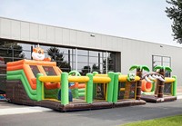 Ciudad de Diversión Inflable Gigante con Temática de la Selva, Castillo Inflable Grande de PVC para Niños, Alquiler para Eventos y Fiestas