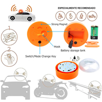 Lampe d'Urgence Voiture V16 LED Torche Stroboscopique, Lumière d'Avertissement Étanche pour Accident Routier à Batterie Remplaçable