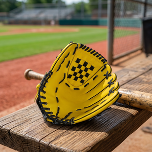 Gants de baseball de couleur jaune derniers gants de conception gants de sport taille et conception personnalisées utilisation d'entraînement de match de baseball - Product Image 2
