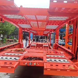 1/2/3 essieu vis levage double pont transportant 8 voitures <span class=keywords><strong>voiture</strong></span> transporteur camion semi-remorque à vendre - Product Image 5