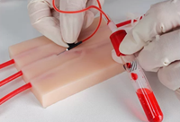 Modèle de ponction veineuse en silicone avec reflux, coussin d'entraînement à l'injection IV pour étudiants en soins infirmiers