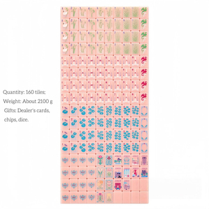 American <b>Mahjong</b> Tiles Luxury Premium Acrylic Pink Parisian Tile <b>Set</b> - Product Image 5
