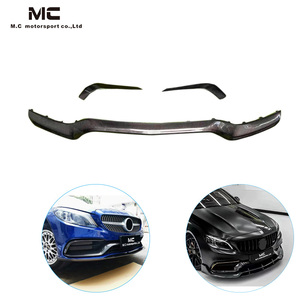 Las rejillas decorativas de parachoques de fibra de carbono son adecuadas para los labios del parachoques delantero de <span class=keywords><strong>Mercedes</strong></span>-<span class=keywords><strong>Benz</strong></span> W205C63 C43 <span class=keywords><strong>COUPE</strong></span> - Product Image 1