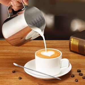 Bunter 1,0 Dicke Metall milch krug für Baristas Modernes Design 350ml 600ml Milch krug für Kaffee - Product Image 3
