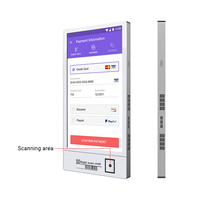 Scanner de codes QR numérique interactif de 21.5 pouces terminal de paiement à la caisse avec écran tactile LCD kiosque libre-service pc