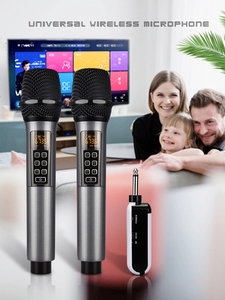 UHF <b>Wireless</b> Dynamic Handheld Professional Karaoke Echo <b>Microphone</b> with 50M Range FM Stereo Rechargeable Battery - Product Image 4