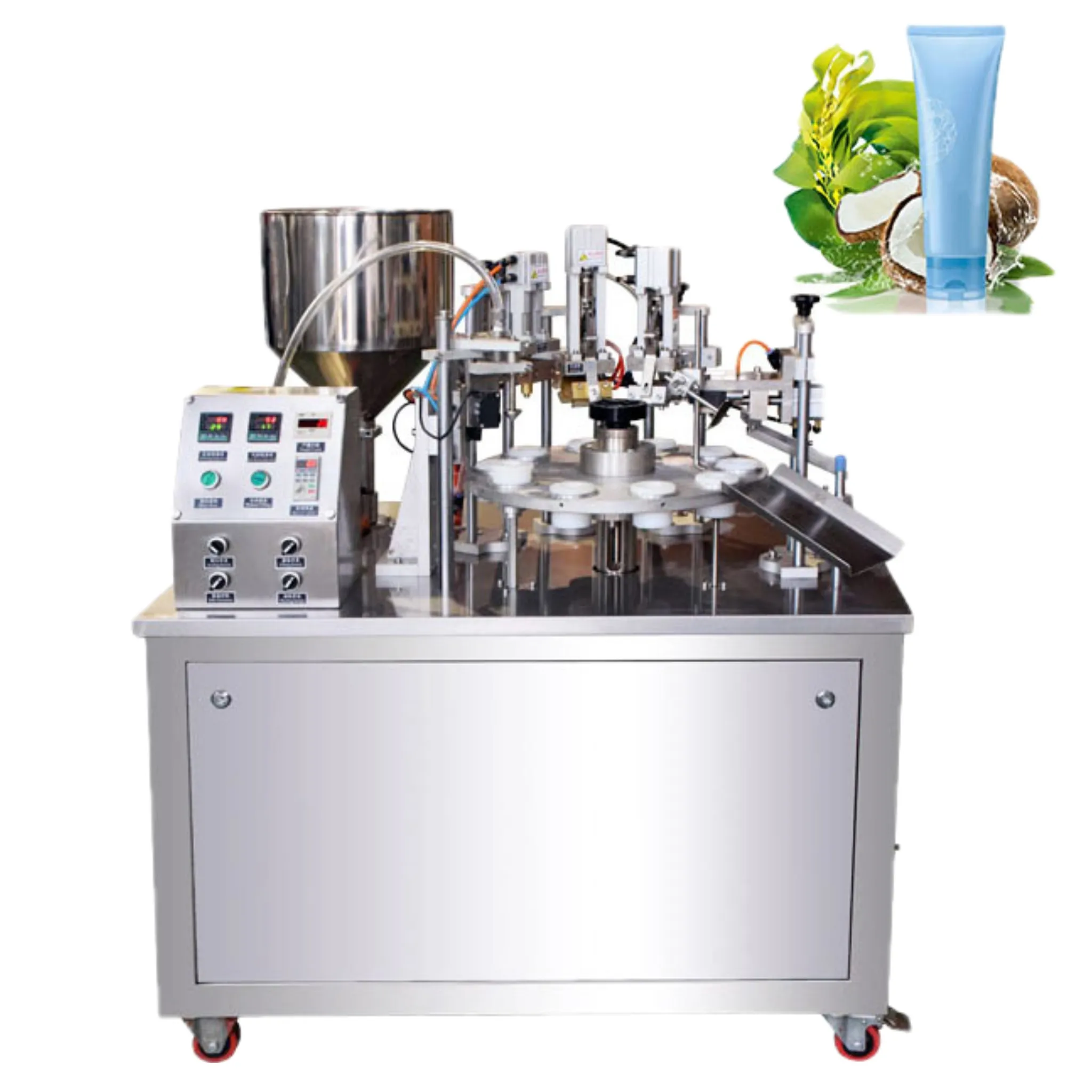 JF Semi Automatic Cosmetic Tube Equipment Cream Plastic Soft Tube Filling and Sealing Machine