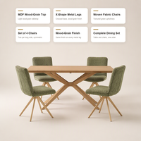 Ensemble de table et chaises de salle à manger moderne, ensemble de table à manger 4 places, meubles pour la maison, la cuisine, l'hôtel, le restaurant, vente en gros