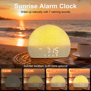 Máquina de Sonido Blanco para el Bienestar, para el Sueño del Bebé, con Luz Inteligente de Amanecer, <span class=keywords><strong>Despertador</strong></span>, 30 Sonidos Tranquilos, RGB - Product Image 4