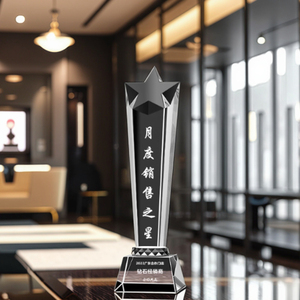 Premio de trofeo de cristal de estrella de alta calidad, grabado de impresión ultravioleta personalizable, varias formas, dibujos animados DIY Feng Shui - Product Image 5