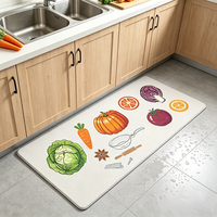 Diatomite Kitchen Floor Mat Non Slip Absorbent Quick Drying Kitchen Runner Rug for Sink Area