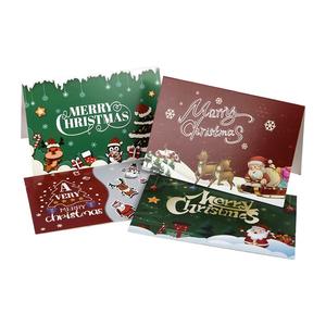 Cartes de vœux de Noël personnalisées en gros, cartes de vœux premium exquises d'une page, cartes de message de bénédiction, cartes postales - Product Image 4