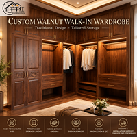 Armoire ouverte simple et moderne, dressing, meuble de rangement, taille personnalisée, plan d'aménagement complet pour projets de chambre et de dressing