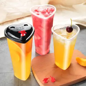 Premium heart plastic cup with straw in Unique and Trendy Designs 