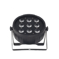 Lot de 9 projecteurs LED PAR à piles RGBW 4-en-1 DMX pour scène, mariage, DJ et fête