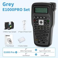 Imprimante d'étiquettes Phomemo E1000 Pro avec clavier filaire, imprimante thermique portable, machine à étiqueter les câbles pour câbles industriels
