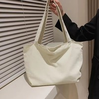 Tas Belanja Selempang Kanvas Korduroi Retro Sederhana Kapasitas Besar Kustom