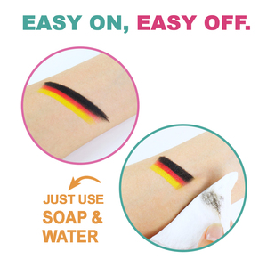 Crayon de peinture corporelle et faciale lavable à base d'huile non toxique personnalisé pour enfants, idéal pour les matchs de football, <span class=keywords><strong>tatouage</strong></span> temporaire - Product Image 6