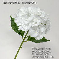 Bouquet d'hortensias artificiels HGA, fleurs d'hortensia en soie au toucher réel pour la décoration intérieure et les arches de mariage, chemin de table floral, vente en gros