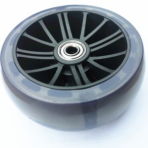 Roue pivotante en PVC Q 097 noire, silencieuse, absorbant les chocs, pour voiture jouet et roues auxiliaires de poussette pour enfants - Product Image 2